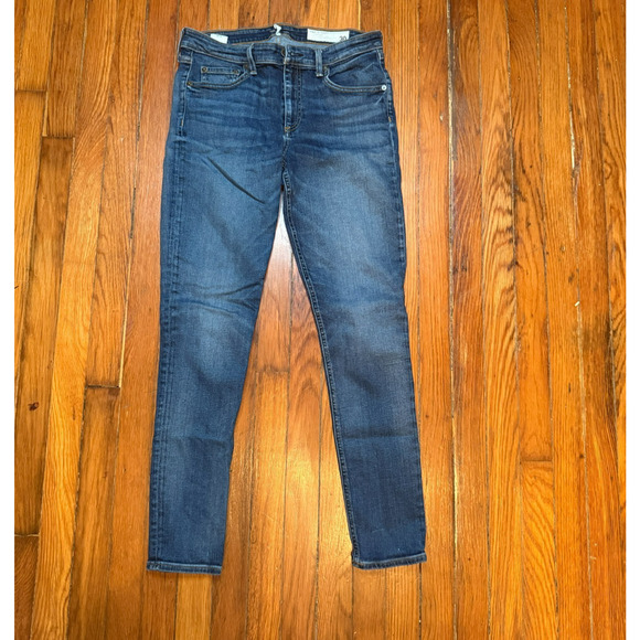 Rag and Bone Jeans Cate Mid-Rise Skinny jeans In Valley Line - Picture 2 of 8